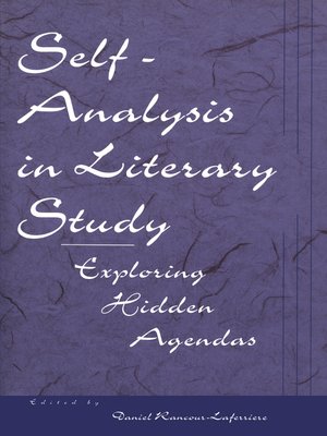 cover image of Self-Analysis in Literary Study